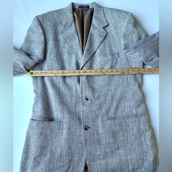 Bert Pulitzer Collector’s Edition Pure Silk Tan Gray Blazer Sport Coat Men’s 42 - Picture 6 of 12